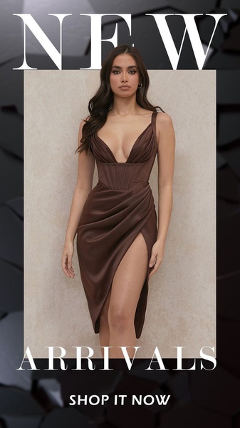 Satin Midi Dress New Arrival Ad